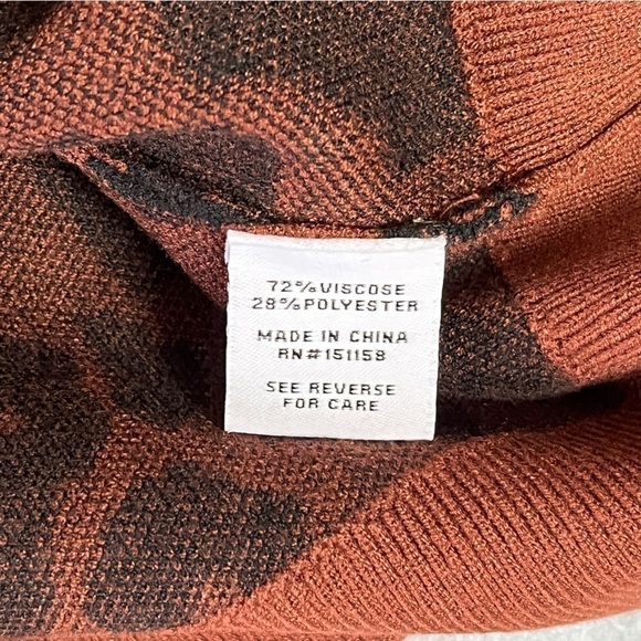 525 Revolve Born In Bklyn Leopard Print Mock Neck Puff Sleeve Sweater. Sm #909 - Picture 6 of 7